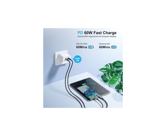 Дата кабель USB 2.0 Type-C to Type-C 1.8m 60W Choetech (XCC-1014-BK), изображение 4 Дата кабель USB 2.0 Type-C to Type-C 1.8m 60W Choetech (XCC-1014-BK), изображение 4