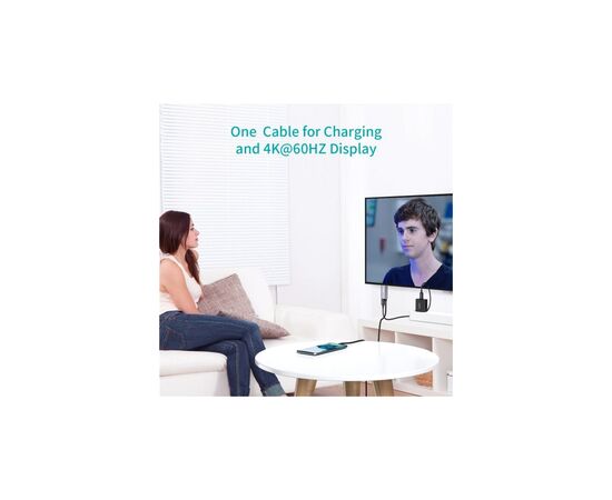 Дата кабель USB-C to HDMI 1.8m 4K60Hz Choetech (XCH-M180GY), изображение 3 Дата кабель USB-C to HDMI 1.8m 4K60Hz Choetech (XCH-M180GY), изображение 3