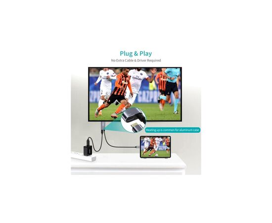 Дата кабель USB-C to HDMI 1.8m 4K60Hz Choetech (XCH-M180GY), изображение 6 Дата кабель USB-C to HDMI 1.8m 4K60Hz Choetech (XCH-M180GY), изображение 6