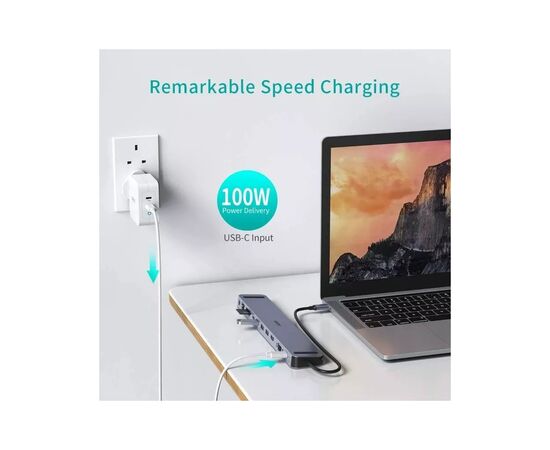Концентратор Choetech USB-C 11-in-1 (HUB-M20-GY), зображення 6 Концентратор Choetech USB-C 11-in-1 (HUB-M20-GY), зображення 6