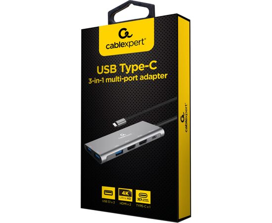 Концентратор Choetech USB-C 3-in-1 (A-CM-COMBO3-03), изображение 3 Концентратор Choetech USB-C 3-in-1 (A-CM-COMBO3-03), изображение 3