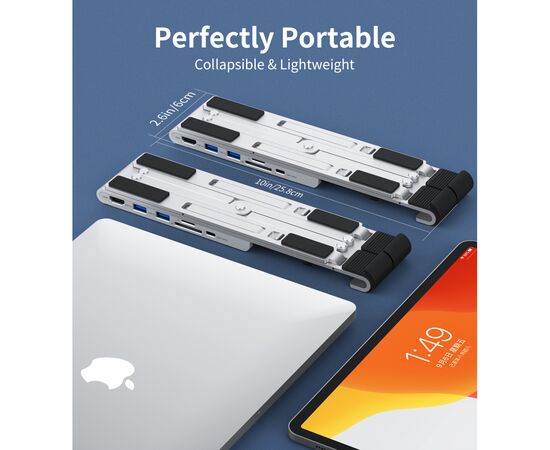Концентратор Choetech USB-C 7-in-1 (HUB-M43-SL), изображение 7 Концентратор Choetech USB-C 7-in-1 (HUB-M43-SL), изображение 7