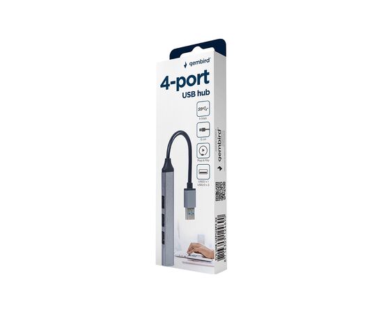 Концентратор Gembird USB-A to USB 3.1 Gen1 (5 Gbps), 3 х USB 2.0 (UHB-U3P1U2P3-02), изображение 3 Концентратор Gembird USB-A to USB 3.1 Gen1 (5 Gbps), 3 х USB 2.0 (UHB-U3P1U2P3-02), изображение 3