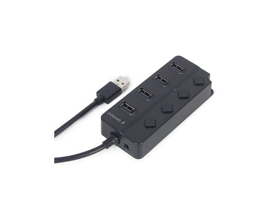 Концентратор Gembird USB 2.0 4 ports (UHB-U2P4P-01), зображення 2 Концентратор Gembird USB 2.0 4 ports (UHB-U2P4P-01), зображення 2