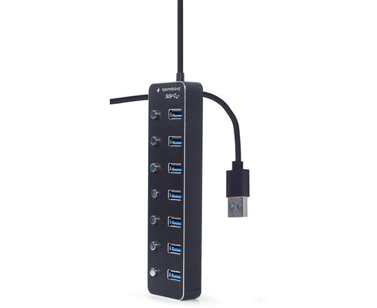 Концентратор Gembird USB 3.0 7 ports (UHB-U3P7P-01), изображение 3 Концентратор Gembird USB 3.0 7 ports (UHB-U3P7P-01), изображение 3
