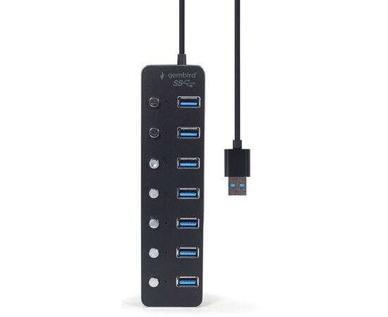 Концентратор Gembird USB 3.0 7 ports (UHB-U3P7P-01), изображение 4 Концентратор Gembird USB 3.0 7 ports (UHB-U3P7P-01), изображение 4