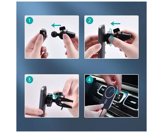 Зарядное устройство Choetech QI 15W compatible MagSafe (T200-F-201BK), изображение 9 Зарядное устройство Choetech QI 15W compatible MagSafe (T200-F-201BK), изображение 9