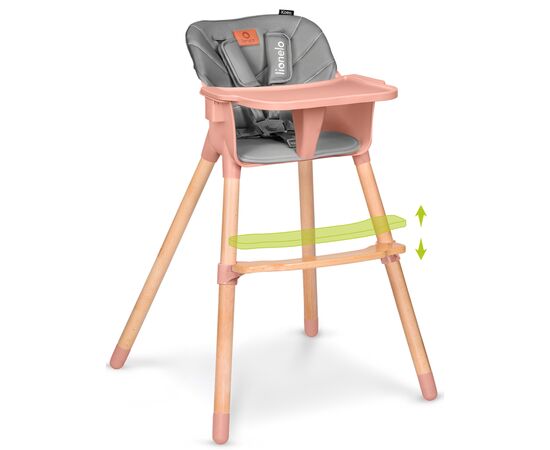 Стульчик для кормления Lionelo Koen pink rose (LO-KOEN PINK ROSE), изображение 3 Стульчик для кормления Lionelo Koen pink rose (LO-KOEN PINK ROSE), изображение 3