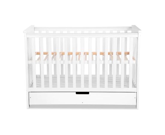 Кроватка Klups Iwo с ящиком и перегородкой 120 х 60 см Белая (IWO3), изображение 4