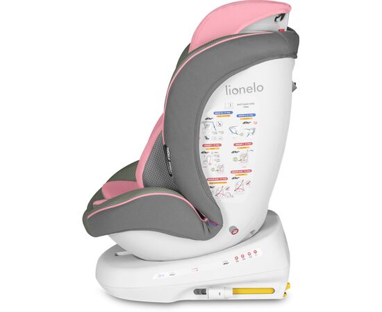 Автокрісло Lionelo Bastiaan Pink Baby (LO-BASTIAAN PINK BABY), зображення 8 Автокрісло Lionelo Bastiaan Pink Baby (LO-BASTIAAN PINK BABY), зображення 8