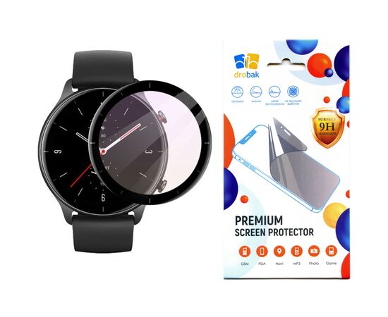 Стекло защитное Drobak Amazfit GTR 3 Black Frame A+ (313172) (313172)