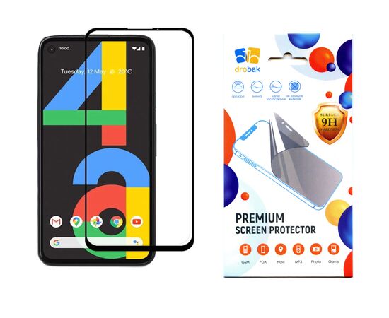 Стекло защитное Drobak Google Pixel 4a Black Frame A+ (616132) (616132)