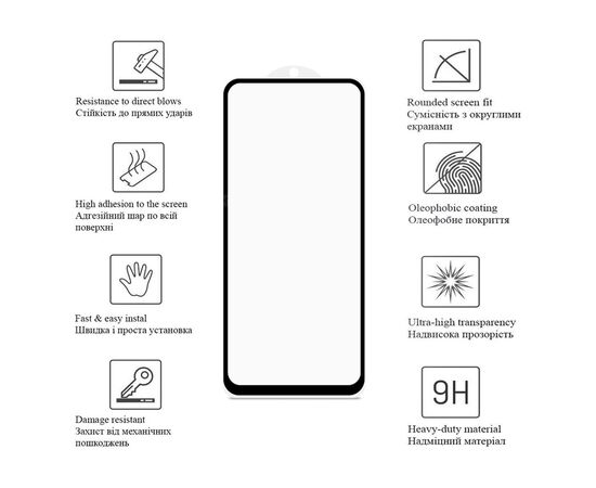 Скло захисне Drobak Poco X5 5G (Black) (535310) (535310), зображення 4 Скло захисне Drobak Poco X5 5G (Black) (535310) (535310), зображення 4