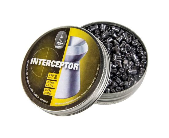 Пульки BSA Interceptor 4,5 мм 450 шт/уп (716C), изображение 2 Пульки BSA Interceptor 4,5 мм 450 шт/уп (716C), изображение 2