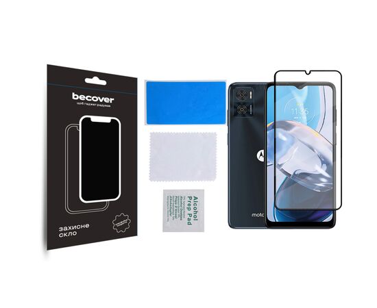 Скло захисне BeCover Motorola Moto E22/E22i Black (709731), зображення 3 Скло захисне BeCover Motorola Moto E22/E22i Black (709731), зображення 3