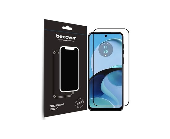 Стекло защитное BeCover Motorola Moto G14 Black (709935)