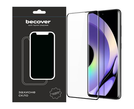 Стекло защитное BeCover Motorola Moto G52/G82 Black (709735)