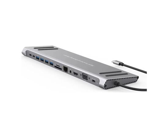 Порт-репликатор XoKo 14-in-1 Dock USB-C (HDMI/VGA/USB3.0/.../USB-C PD/RJ45/..) (XK-AC1400-SL), изображение 2 Порт-репликатор XoKo 14-in-1 Dock USB-C (HDMI/VGA/USB3.0/.../USB-C PD/RJ45/..) (XK-AC1400-SL), изображение 2