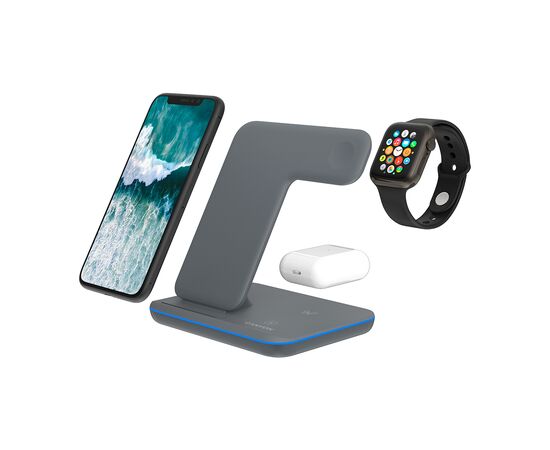 Зарядное устройство Canyon WS-303, 3in1 Wireless Dark Grey (CNS-WCS303DG), изображение 6 Зарядное устройство Canyon WS-303, 3in1 Wireless Dark Grey (CNS-WCS303DG), изображение 6