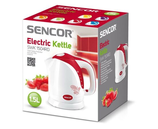 Электрочайник Sencor SWK 1504 RD (SWK1504RD), изображение 2 Электрочайник Sencor SWK 1504 RD (SWK1504RD), изображение 2