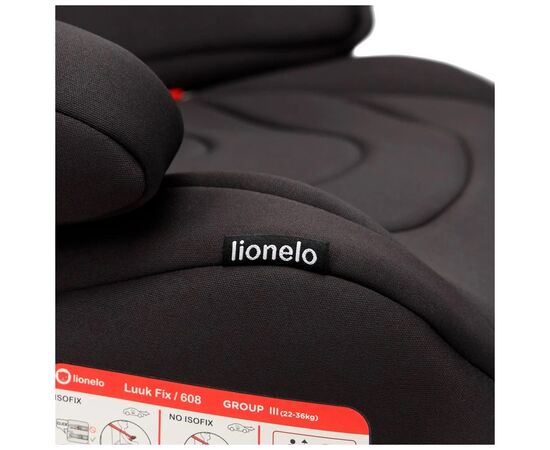 Автокресло Lionelo Luuk FIX бустер Black (LO-LUUK FIX BLACK), изображение 7 Автокресло Lionelo Luuk FIX бустер Black (LO-LUUK FIX BLACK), изображение 7