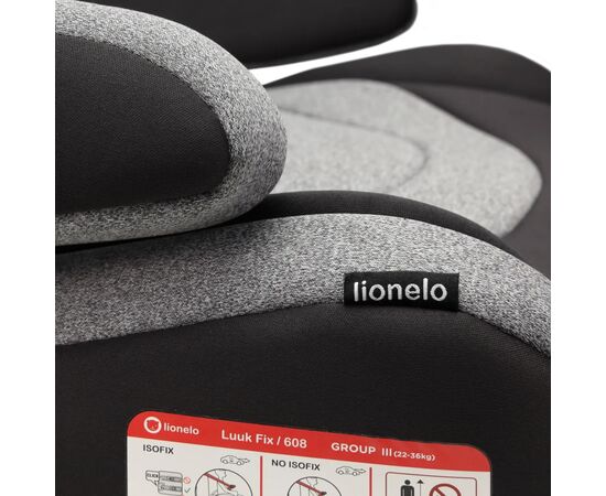 Автокресло Lionelo Luuk FIX бустер Grey (LO-LUUK FIX GREY), изображение 7 Автокресло Lionelo Luuk FIX бустер Grey (LO-LUUK FIX GREY), изображение 7