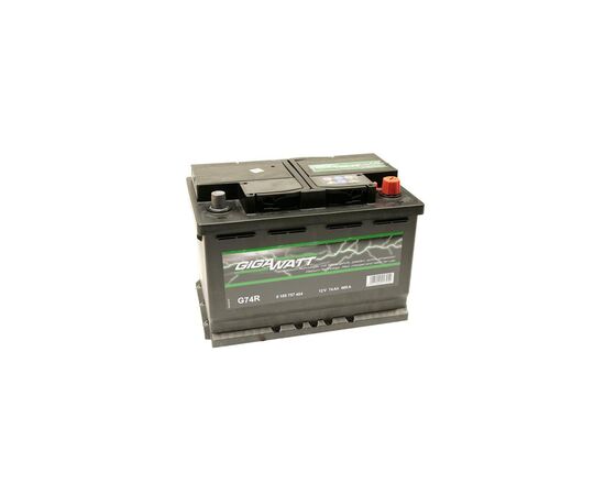 Аккумулятор автомобильный GigaWatt 74А (0185757404), изображение 3 Аккумулятор автомобильный GigaWatt 74А (0185757404), изображение 3