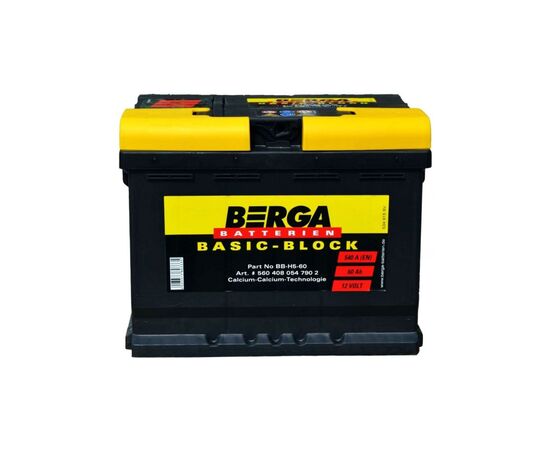 Акумулятор автомобільний Berga Blue Dynamic 60Аh без нижн. бурта (560408054)