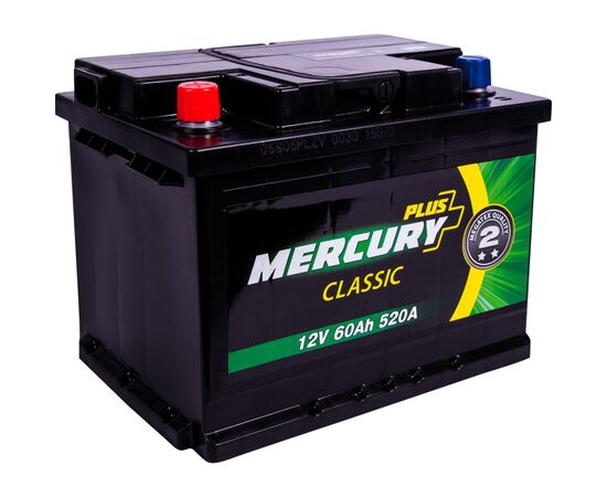 Аккумулятор автомобильный MERCURY battery CLASSIC Plus 60Ah (P47278), изображение 2 Аккумулятор автомобильный MERCURY battery CLASSIC Plus 60Ah (P47278), изображение 2