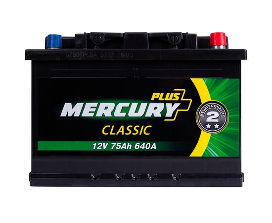 Аккумулятор автомобильный MERCURY battery CLASSIC Plus 75Ah (P47296), изображение 2 Аккумулятор автомобильный MERCURY battery CLASSIC Plus 75Ah (P47296), изображение 2