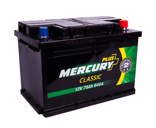 Акумулятор автомобільний MERCURY battery CLASSIC Plus 75Ah (P47296)