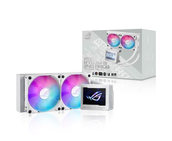Система водяного охолодження ASUS ROG Ryujin III 240 ARGB White Edition (90RC00K2-M0UAY0), зображення 7 Система водяного охолодження ASUS ROG Ryujin III 240 ARGB White Edition (90RC00K2-M0UAY0), зображення 7