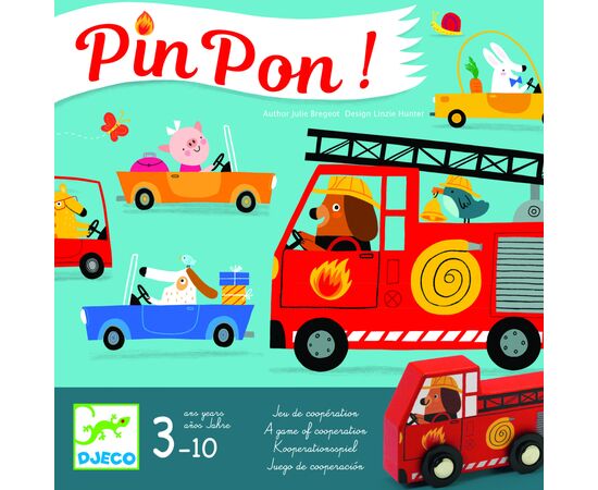 Настольная игра Djeco Пожарные (Pin Pon!) (DJ08571), изображение 2 Настольная игра Djeco Пожарные (Pin Pon!) (DJ08571), изображение 2