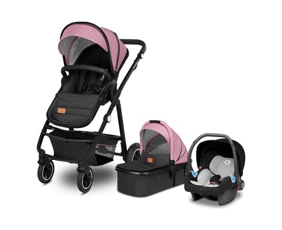 Коляска Lionelo 3 в 1 Amber Pink Rose (LO-AMBER PINK ROSE (3in1)), изображение 5 Коляска Lionelo 3 в 1 Amber Pink Rose (LO-AMBER PINK ROSE (3in1)), изображение 5