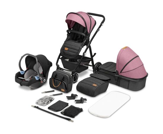 Коляска Lionelo 3 в 1 Amber Pink Rose (LO-AMBER PINK ROSE (3in1)), изображение 6 Коляска Lionelo 3 в 1 Amber Pink Rose (LO-AMBER PINK ROSE (3in1)), изображение 6