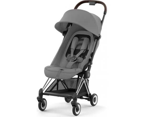 Коляска Cybex Coya Chrome Dark Brown Mirage Grey (522004395), изображение 2 Коляска Cybex Coya Chrome Dark Brown Mirage Grey (522004395), изображение 2