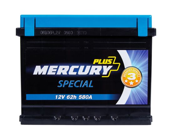 Аккумулятор автомобильный MERCURY battery SPECIAL Plus 62Ah (P47298), изображение 2 Аккумулятор автомобильный MERCURY battery SPECIAL Plus 62Ah (P47298), изображение 2