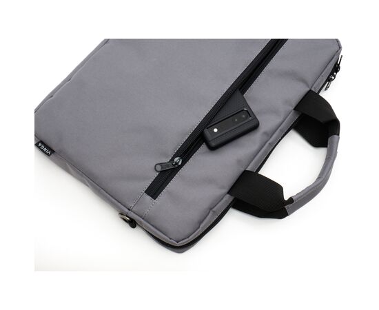 Сумка для ноутбука Vinga 15.6" NB1101 gray (NB1101GR), изображение 6 Сумка для ноутбука Vinga 15.6" NB1101 gray (NB1101GR), изображение 6