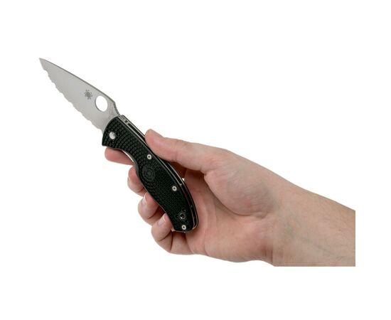 Нож Spyderco Tenacious Black Blade FRN серрейтор (C122SBBK), изображение 8 Нож Spyderco Tenacious Black Blade FRN серрейтор (C122SBBK), изображение 8