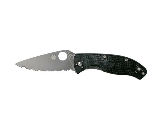 Ніж Spyderco Tenacious Black Blade FRN серрейтор (C122SBBK)