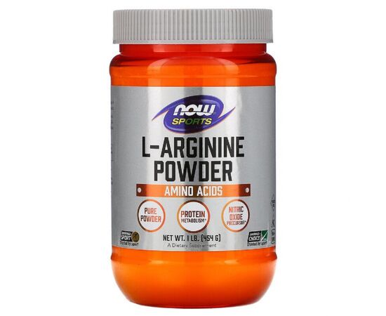 Аминокислота Now Foods L-Аргинин, L-Arginine Powder, порошок 454 гр (NOW-00210)