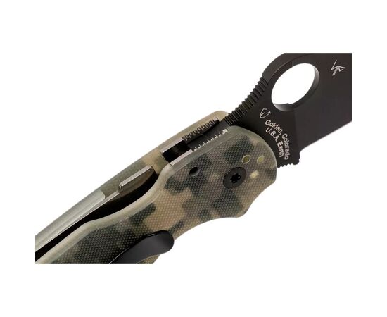 Нож Spyderco Para 3 Black Blade G10 Camo (C223GPCMOBK), зображення 4 Нож Spyderco Para 3 Black Blade G10 Camo (C223GPCMOBK), зображення 4