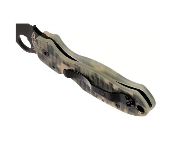 Нож Spyderco Para 3 Black Blade G10 Camo (C223GPCMOBK), зображення 6 Нож Spyderco Para 3 Black Blade G10 Camo (C223GPCMOBK), зображення 6