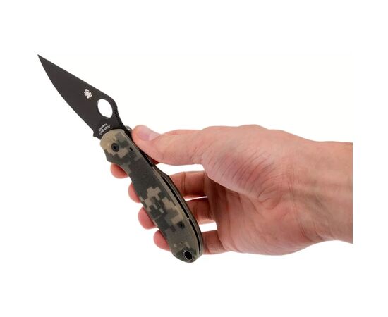 Нож Spyderco Para 3 Black Blade G10 Camo (C223GPCMOBK), зображення 8 Нож Spyderco Para 3 Black Blade G10 Camo (C223GPCMOBK), зображення 8