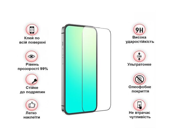 Стекло защитное BeCover Apple iPhone 15/15 Pro Black (709719), изображение 4 Стекло защитное BeCover Apple iPhone 15/15 Pro Black (709719), изображение 4