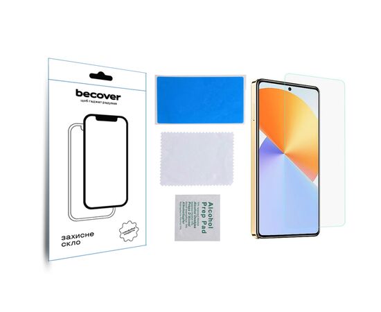 Стекло защитное BeCover Infinix Note 30 Pro NFC (X678B) 3D Crystal Clear Glass (709725), изображение 3 Стекло защитное BeCover Infinix Note 30 Pro NFC (X678B) 3D Crystal Clear Glass (709725), изображение 3