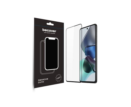 Стекло защитное BeCover Motorola Moto E32s Black (709733)