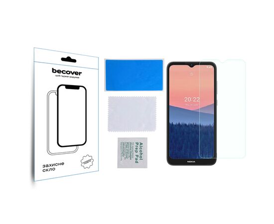 Стекло защитное BeCover Nokia C21 3D Crystal Clear Glass (709742), изображение 3 Стекло защитное BeCover Nokia C21 3D Crystal Clear Glass (709742), изображение 3