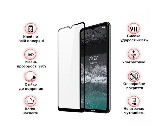 Стекло защитное BeCover Nokia C21 Black (709741), изображение 4 Стекло защитное BeCover Nokia C21 Black (709741), изображение 4