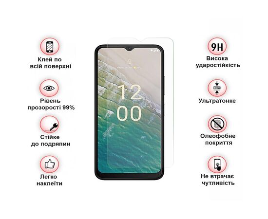 Скло захисне BeCover Nokia C32 3D Crystal Clear Glass (709740), зображення 4 Скло захисне BeCover Nokia C32 3D Crystal Clear Glass (709740), зображення 4